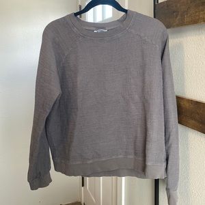 Grey waffle knit sweater